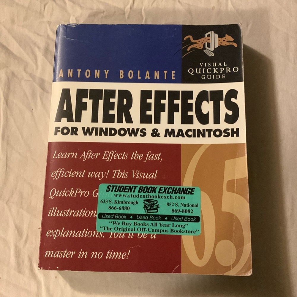 “After Effects for Windows & Macintosh” by Antony Bolante.